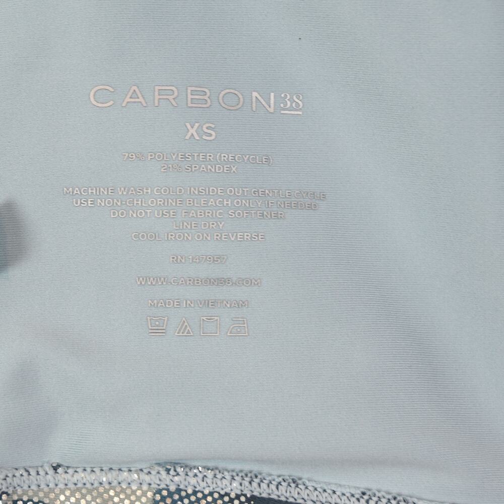 Carbon38 Metallic Camo Cross Back Sports Bra, Xs - image 3